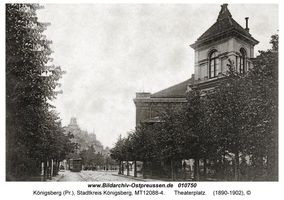 Königsberg (Pr.), Stadtkreis Königsberg Theaterplatz  Königsberg, Zentrale Innenstadt nördlich des Schlosses