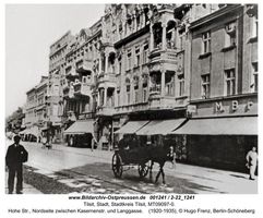 Tilsit, Stadt, Stadtkreis Tilsit Hohe Straße  Tilsit, Hohe Str. vom Hohen Tor zur Langgasse, nördlicher Teil (Nr. 33-44)