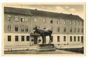 Gumbinnen, Stadt, Kreis Gumbinnen Magazinplatz Gumbinnen, Hotel Kaiserhof und Elch I Gumbinnen, Elchdenkmal