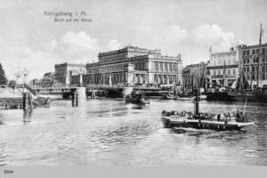 Königsberg (Pr.), Stadtkreis Königsberg  Königsberg, Pregel mit Blick auf die Börse Königsberg, Pregel