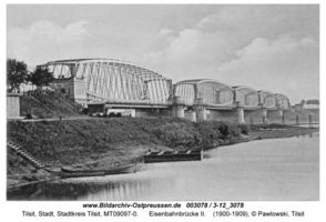 Tilsit, Stadt, Stadtkreis Tilsit   Tilsit, Eisenbahnbrücke