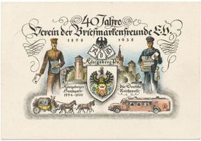 Königsberg (Pr.), Stadtkreis Königsberg  Königsberg, 40 Jahre Verein der Briefmarkenfreunde E.V. 
