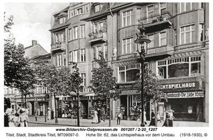 Tilsit, Stadt, Stadtkreis Tilsit Hohe Straße 62  Tilsit, Hohe Str. zwischen Langgasse und Wasserstr., südlicher Teil (Nr. 57-71)