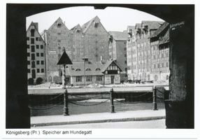 Königsberg (Pr.), Stadtkreis Königsberg  Königsberg, Hundegatt, Alte Speicher an der Lastadie Königsberg, Hundegatt