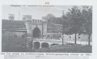 Königsberg (Pr.), Stadtkreis Königsberg  Königsberg, Das Sackheimer Tor (Aussenseite) Königsberg, Sackheimer Tor