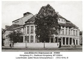 Königsberg (Pr.), Stadtkreis Königsberg Hufenallee 2  Königsberg, Komische Oper, Luisentheater, Neues Schauspielhaus