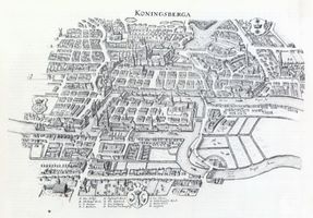 Königsberg (Pr.), Stadtkreis Königsberg  Königsberg (Pr.), Ansicht der Stadt von Süden, Kupferstich Königsberg, Aus der Geschichte der Stadt