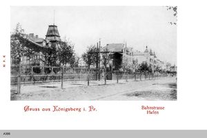 Königsberg (Pr.), Stadtkreis Königsberg  Königsberg, Hufen, Bahnstraße Königsberg, Stadtteil Mittelhufen