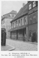 Königsberg (Pr.), Stadtkreis Königsberg Hökerstraße 10 Königsberg, Hökerstraße 10, das letzte, 1911 abgebrochene gotische Haus Ostpreußens 