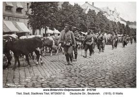 Tilsit, Stadt, Stadtkreis Tilsit Deutsche Straße  Tilsit, Erster Weltkrieg, russische Besetzung und Befreiung 1914