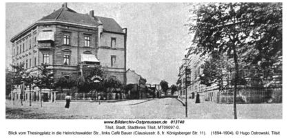 Tilsit, Stadt, Stadtkreis Tilsit Heinrichswalder Straße  Tilsit, Bereich östl. der Bahn, südl. der Landwehrstr., westl. Clausiusstr., Lindenstr., Arndtstr.