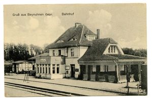 Beinuhnen, Kreis Angerapp  Beynuhnen, Bahnhof 