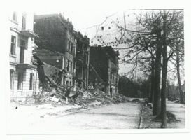 Tilsit, Stadt, Stadtkreis Tilsit Kleffelstraße Tilsit, Kleffelstraße nach der Zerstörung Ostpreußen, Zweiter Weltkrieg und das Ende