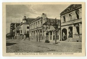 Gumbinnen, Stadt, Kreis Gumbinnen  Gumbinnen, Zerstörungen 1915 II Gumbinnen, 1. Weltkrieg