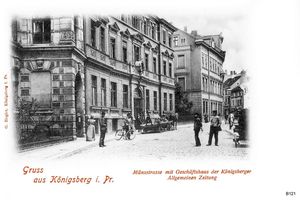 Königsberg (Pr.), Stadtkreis Königsberg Münzstraße Königsberg, Münzstraße Königsberger Allgemeine Zeitung 
