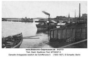 Tilsit, Stadt, Stadtkreis Tilsit Memelstraße  Tilsit, Alte Schiffbrücke