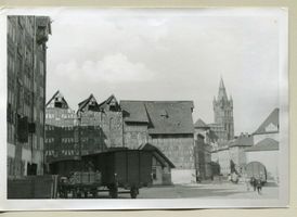 Königsberg (Pr.), Stadtkreis Königsberg  Königsberg (Pr.), Speicher der Lastadie, im Hintergrund das Schloss 
