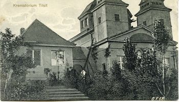 Tilsit, Stadt, Stadtkreis Tilsit  42 Tilsit,Stadt, Krematorium auf dem Waldfriedhof XIII 