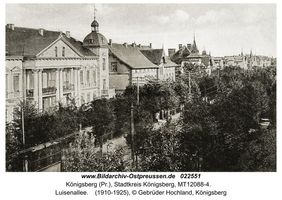 Königsberg (Pr.), Stadtkreis Königsberg Luisenallee  Königsberg, Stadtteil Hufen