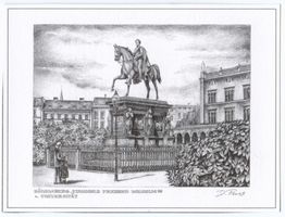 Königsberg (Pr.), Stadtkreis Königsberg  Königsberg (Pr.), Friedrich Wilhelm III Denkmal XII Königsberg, Paradeplatz und Königsgarten