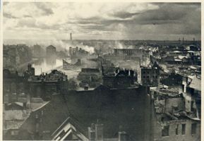 Königsberg (Pr.), Stadtkreis Königsberg  Königsberg, Blick auf Königsberg nach dem Bombenangriff II Königsberg, Zweiter Weltkrieg und das Ende