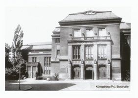 Königsberg (Pr.), Stadtkreis Königsberg Schlossteichpromenade Königsberg, Stadthalle I Königsberg, Stadtteil Roßgarten