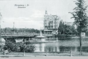 Königsberg (Pr.), Stadtkreis Königsberg  Königsberg, Schloßteich, Schloßteichbrücke und Schwanenhaus Königsberg, Schloßteichbrücke