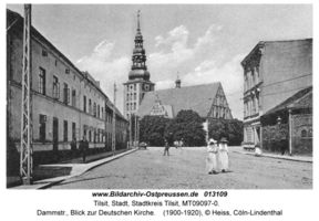 Tilsit, Stadt, Stadtkreis Tilsit Dammstraße  Tilsit, Deutsche Kirche (Deutschordens-Kirche, Stadtkirche, Alte Kirche)