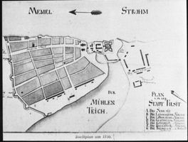 Tilsit, Stadt, Stadtkreis Tilsit  Tilsit, Stadtplan um 1750 
