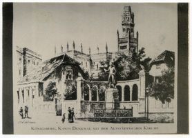 Königsberg (Pr.), Stadtkreis Königsberg  Königsberg, Kantdenkmal mit der Altstädtischen Kirche Königsberg, Kantdenkmäler und Kantgrabmal
