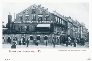 Königsberg (Pr.), Stadtkreis Königsberg Französische Straße 14 Königsberg, Schloßplatz, Französische Straße, Marzipanfabrik 