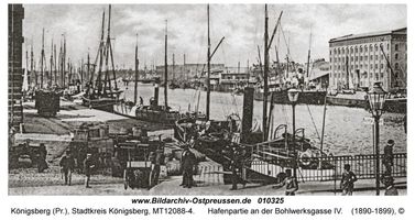 Königsberg (Pr.), Stadtkreis Königsberg Bohlwerksgasse  Königsberg, Innerer Hafen (Alter Hafen östlich der alten Eisenbahnbrücke)