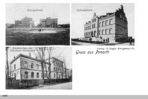 Königsberg (Pr.), Stadtkreis Königsberg  Königsberg, Ponarth, Schulgebäude, Beamtenhaus der Eisenbahnwerkstätte Königsberg, Stadtteil Ponarth
