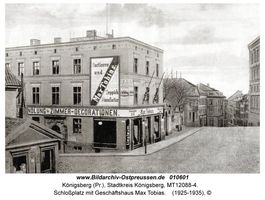 Königsberg (Pr.), Stadtkreis Königsberg Schloßplatz 2  Königsberg, Zentrale Innenstadt nördlich des Schlosses