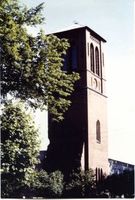 Tilsit, Stadt, Stadtkreis Tilsit  Tilsit (Советск), Turm der ehemaligen reformierten Kirche - heute Fahrschule Tilsit, Reformierte Kirche, Kriegerdenkmal