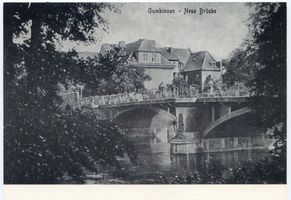Gumbinnen, Stadt, Kreis Gumbinnen Meelbeckstraße Gumbinnen, Pissabrücke, genannt  Blaue Brücke  