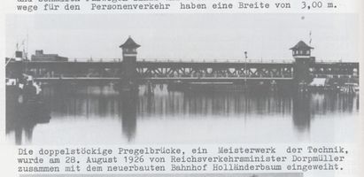 Königsberg (Pr.), Stadtkreis Königsberg  Königsberg, Die doppelstöckige Pregelbrücke 