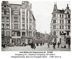 Königsberg (Pr.), Stadtkreis Königsberg Weißgerberstraße  Königsberg, Stadtteil Roßgarten