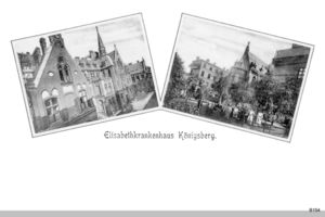 Königsberg (Pr.), Stadtkreis Königsberg Ziegelstraße Königsberg, Elisabeth Krankhaus Königsberg, Krankenhäuser und Kliniken