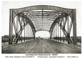 Tilsit, Stadt, Stadtkreis Tilsit Hindenburgstraße  Tilsit, Bahnhof und Eisenbahn