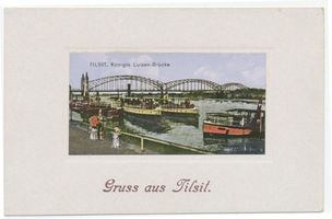 Tilsit, Stadt, Stadtkreis Tilsit  Tilsit, Königin-Luisen-Brücke Tilsit, Auf der Luisen-Brücke