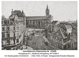 Königsberg (Pr.), Stadtkreis Königsberg Fritz-Tschierse-Platz (fr. Gesekusplatz)  Königsberg, Stadtteil Altstadt (Umgebung des Schlosses)