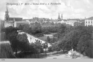 Königsberg (Pr.), Stadtkreis Königsberg  Königsberg, Blick vom Centralhotel auf den Paradeplatz 