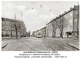 Königsberg (Pr.), Stadtkreis Königsberg Hagenstraße  Königsberg, Stadtteil Mittelhufen