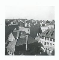 Tilsit, Stadt, Stadtkreis Tilsit  Tilsit, Blick über die zerstörte Innenstadt Richtung Zellstofffabrik II Ostpreußen, Zweiter Weltkrieg und das Ende