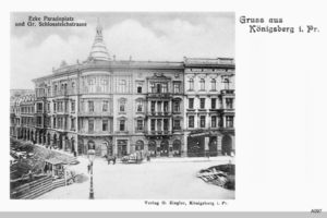 Königsberg (Pr.), Stadtkreis Königsberg  Königsberg, Ecke Paradeplatz und Große Schloßteichstraße 