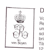 Tilsit, Stadt, Stadtkreis Tilsit Stolbecker Straße Tilsit, Wappen des Infanterie-Regimentes von Boyen (5. Ostpr.) Nr. 41 