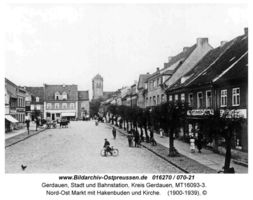 Gerdauen, Stadt und Bahnstation, Kreis Gerdauen Markt-Nord