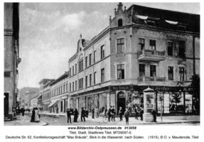 Tilsit, Stadt, Stadtkreis Tilsit Wasserstraße 62  Tilsit, Deutsche Str. zwischen Langgasse und Wasserstr.