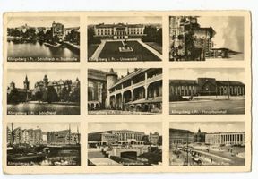 Königsberg (Pr.), Stadtkreis Königsberg  Königsberg (Pr.), Ansichtskarte mit 9 Aufnahmen II Königsberg, Universität